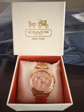 Coach Rose Gold Chronograph Bracelet Watch